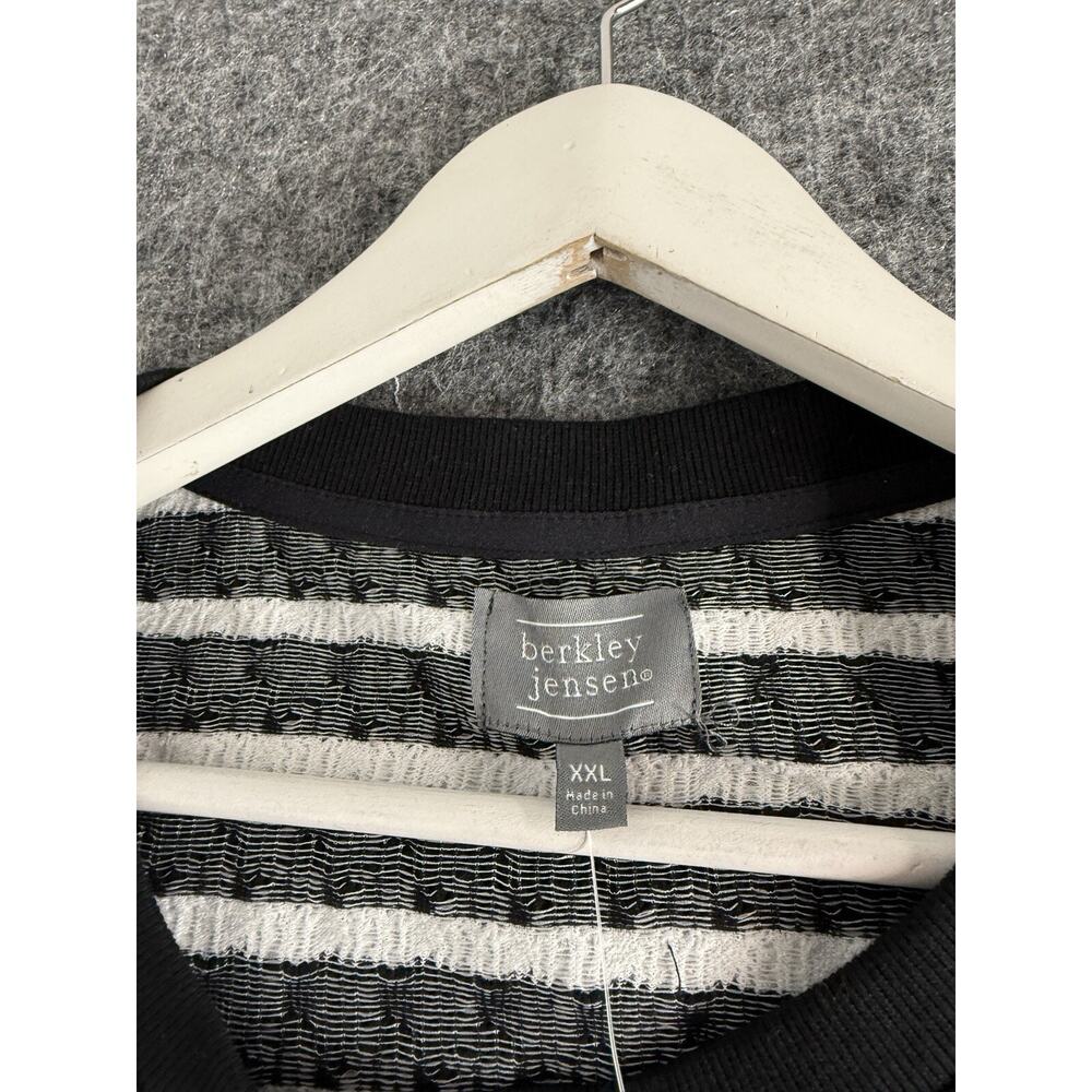Berkley Jensen Sweater Womens 2XL Crew Neck Sweatshirt XXL Striped Textured N282 - Picture 3 of 10